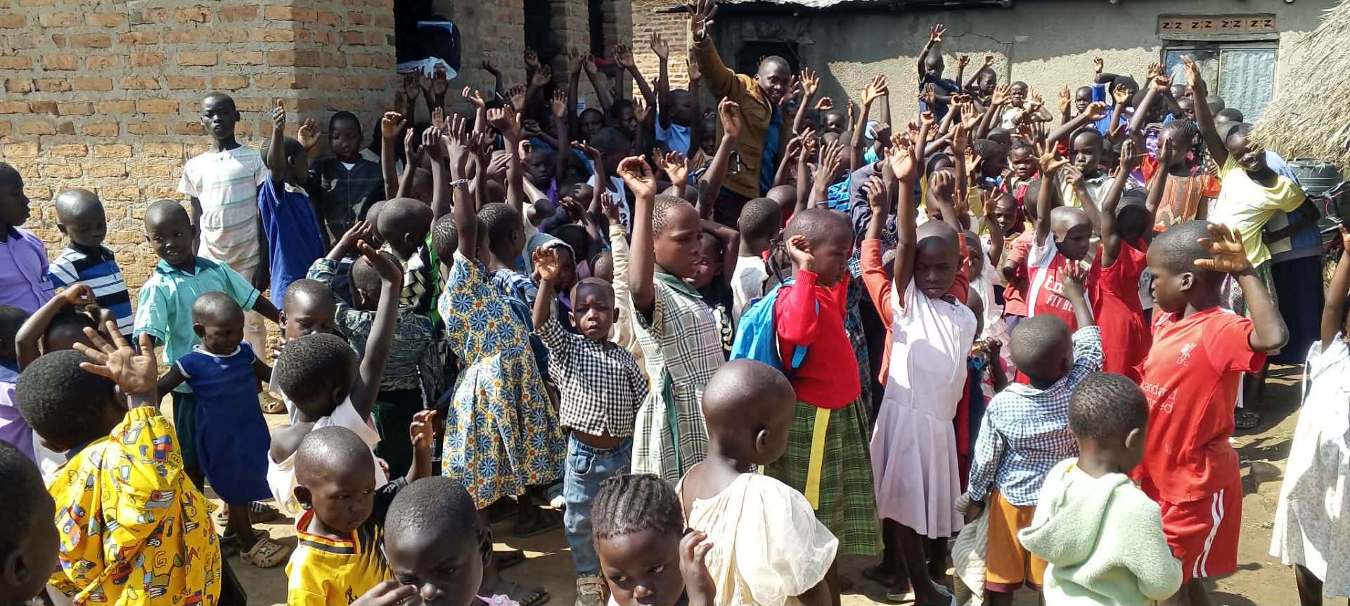 Children in Uganda smiling together